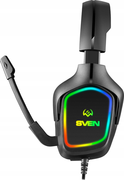 Kufje gaming Sven AP-U750MV, me mikrofon, RGB, me kabllo, të zeza