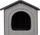 Shtëpi tekstili për kafshë Hobbydog R3, 52x46cm, e gri