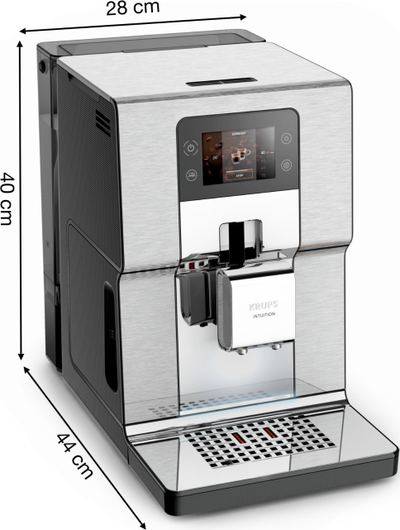 Aparat kafeje automatik Krups Intuition Experience+ EA877D, me funksion qumështi, inox