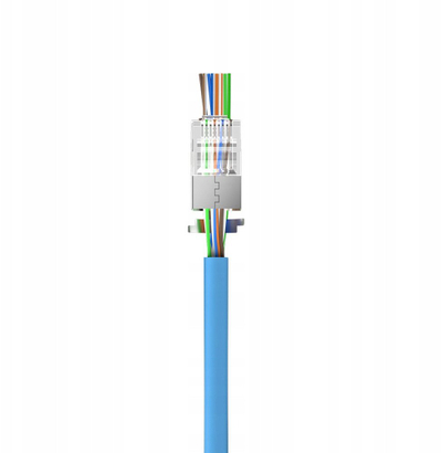Konektor RJ45 Unitek Cat 7 Pass Through, set 50 copë, transparent