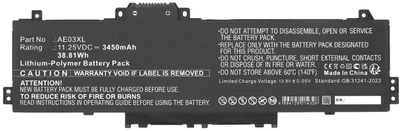 Bateri CoreParts Li Polymer, zëvendësuese, e zezë