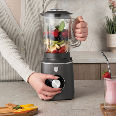 Blender Berlinger Haus BH-9539, enë xhami, vetëpastrim, ngjyrë antracit