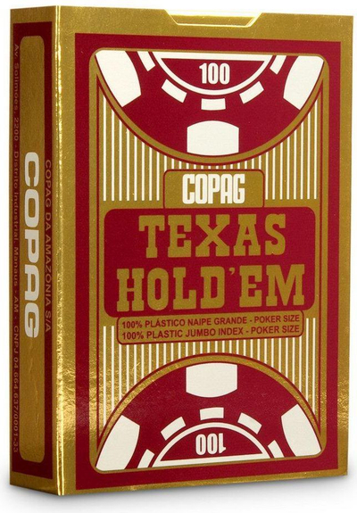 Letra pokeri Copag Texas Hold'Em Gold, 63x88mm, Jumbo Face