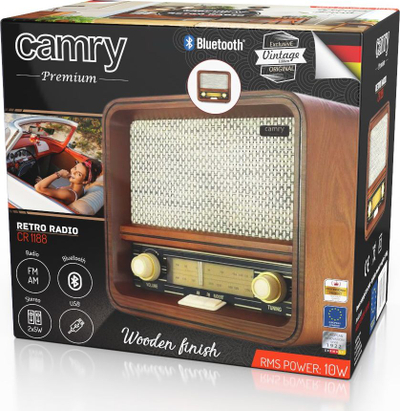 Radio Camry CR 1188, FM AM, USB Bluetooth, kafe
