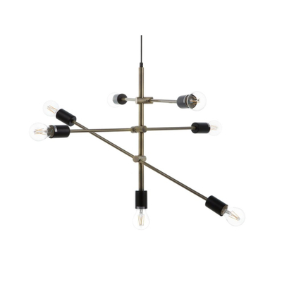 Lampë varëse Beliani Cremera, 7 llampa, metal, bronzi i errët