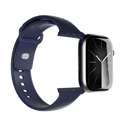 Rrip ore Puro ICON për Apple Watch, silikon, 44 45 46 49mm, blu