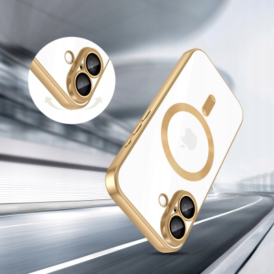 Kllëf telefoni Tech-Protect MagFlex për iPhone 17, MagSafe, i tejdukshëm i artë