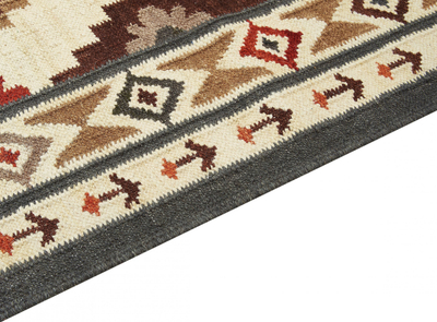 Tapet leshi GHUKASAVAN kilim, 200 x 300 cm, shumëngjyrësh