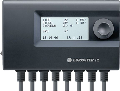 Kontrollues elektronik për sistemin e ngrohjes Euroster, i zi