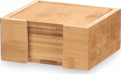 Set nënshtrues gotash Kinvara, 6 copë, bambu, ngjyrë natyrale