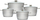 Set tenxheresh Florina 5K6542, çelik inox, i hedhur për induksion, ngjyrë argjendtë