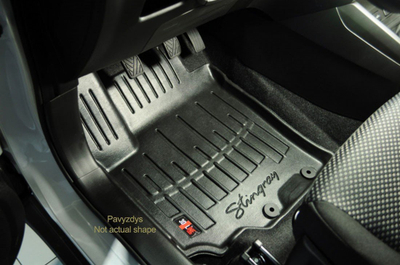 Set tapetësh gome Stingray 3D, Toyota Corolla Hatchback 2018-2025, komplet dyshemeje, ngjyrë e zezë