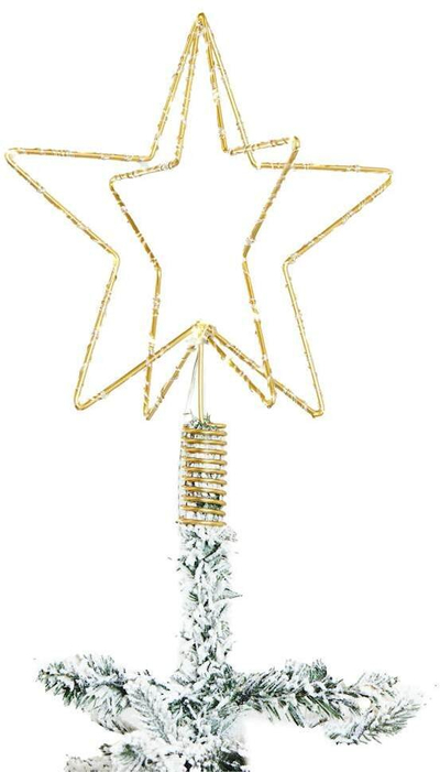 Yll dekorativ Nordic Winter 3D Star, LED me prizë, 32x25x25 cm, i artë