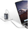 Karikues USB Usams CC305 T66, 45W GaN, 2x USB C, gri
