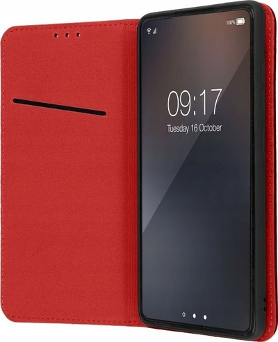 Футрола за телефон Smart Pro за Samsung A14 4G 5G, кожа, со капак, бордо