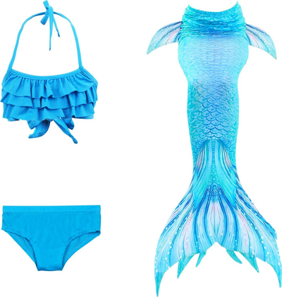 Kostum noti Master Diana Mermaid, 140 cm, për goca, blu