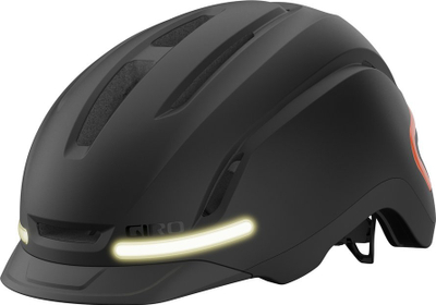 Helmetë çiklizmi urbane Giro Ethos MIPS LED, L 59-63cm, me drita LED, mat e bardhë
