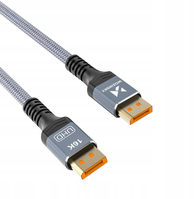 Kabllo Wozinsky WPS-16AYL2S, DisplayPort 2.1, 2m, e zezë