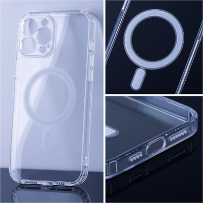 Futrollë Futera Clear Mag me MagSafe, mbrojtje kamere, transparente