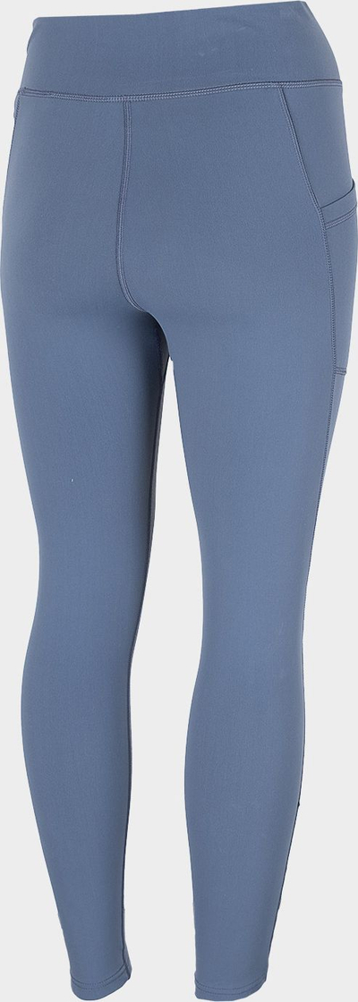 Leggins sportive 4F H4Z22-SPDTR060, bel i lartë, xhepa anësore, blu