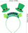Rripa feste për kokë St. Patrick, set 3 copë, me motive leprechaun, jeshile