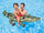 Lodër fryrëse pishine Intex Realistic Crocodile Gator, me doreza, jeshile