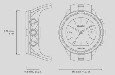 Orë e mençur Suunto Spartan HR, e zezë