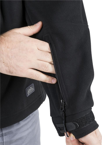 Jakne fleece Helikon Liberty Heavy, poliester 390 g/m², madhësia S, e zezë