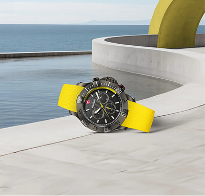 Orë dore për meshkuj Wenger Sea Force Chrono, e verdhë