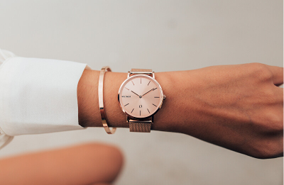 Orë dore Millner Mayfair S Pink 36 mm