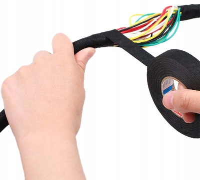 Shirit izolues pëlhure GEKO, 19mm, 15m, i zi