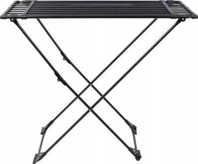 Tharëse rrobash Vilde XXL, metal, e zgjatshme 110-189 cm, e zezë