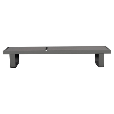 Shezlong alumini Rickon HM6292.01, pëlhurë Teslin, 198x61.5x97cm, gri e errët