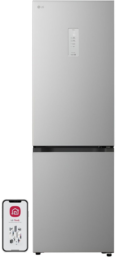 Frigorifer kombinë LG GBBSJ11EPY, 333L, DoorCooling+ Wi-Fi, inox kundër gjurmëve