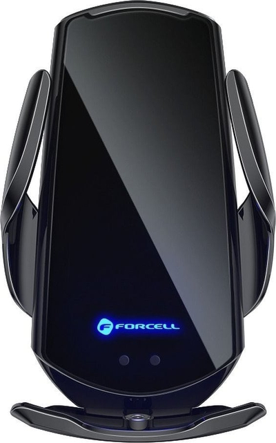 Mbajtës telefoni për makinë ForCell HS1, karikim wireless Qi 15W, sensor automatik, i zi