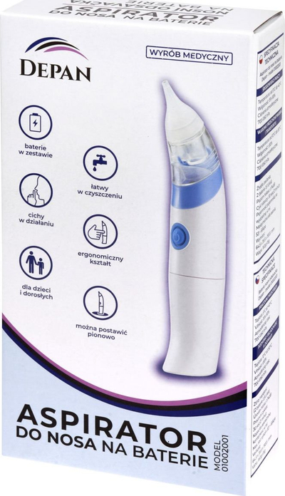 Aspirator hunde Depan Model 0102001, elektrik me bateri, i bardhë me blu