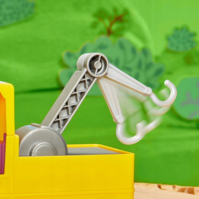 Set lodrash Peppa Pig Granddad Dog Tow Truck, kamion tërheqës roll back me figurë, shumëngjyrësh