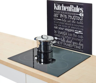 Pjatë mbuluese sobë Zeller Kitchen Rules, qelq 30 cm, e zezë
