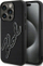 Mbulesë telefoni Karl Lagerfeld 3D Rubber Signature për iPhone 15 Pro Max, TPU PC silikon, e zezë