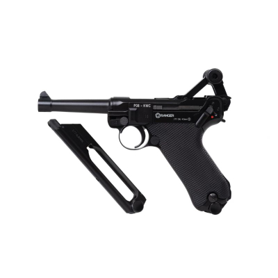 Pistolete ajri Ranger Luger P08 Parabellum, 4.5mm BB, metal, e zezë