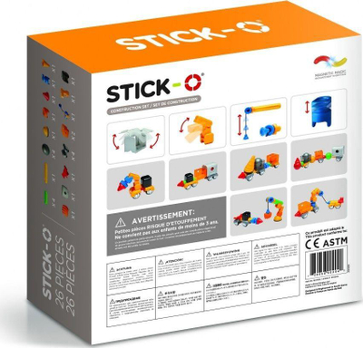 Blloqe magnetike për fëmijë Magformers Stick - O, 26 pjesë