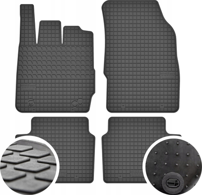 Tapete gome për Ford Fiesta MK7, set 4 copë, ngjyrë e zezë