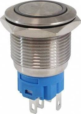 Ndërprerës MTuning 304SS 19mm, ON OFF, LED blu