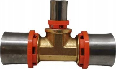 Tee PEX Sigma Li, 32x16x32, за системи за греење и водовод, метална