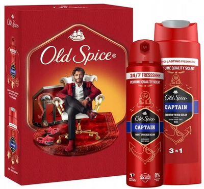 Set dhuratë Old Spice Captain, deodorant spraj 150ml, xhel dushi 250ml