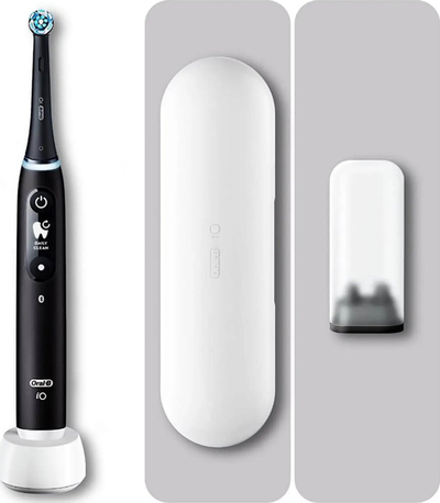Furçë dhëmbësh elektrike Oral-B iO Series 6, me bateri që rikarikohet, Black Lava, e zezë