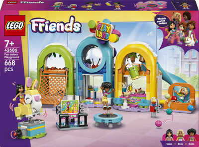 Set lodrash LEGO Indoor Play Area 42686, kënd loje për brenda, shumë pjesësh, shumëngjyrësh