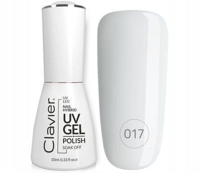 Llak xhel hibrid Clavier Luxury 017, 10ml, UV LED, i bardhë