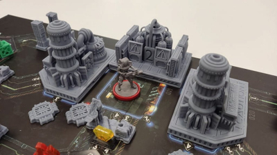 Aksesore loje tavoline Games Unplugged Nemesis 3D Engines, set me 3 motorë 3D, resin, gri