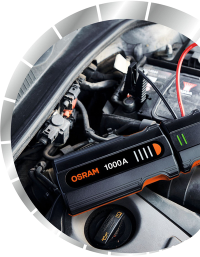 Nisës baterie OSRAM BATTERYstart 1000, 1000A, 12V, i zi